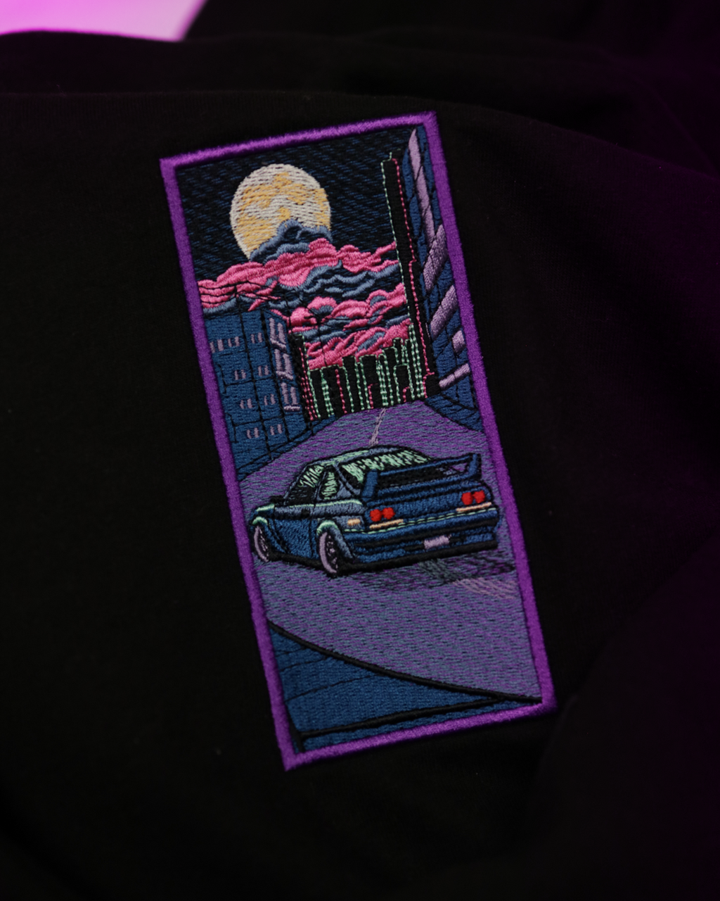 Neon Drift - Embroidered - Oversized Tee