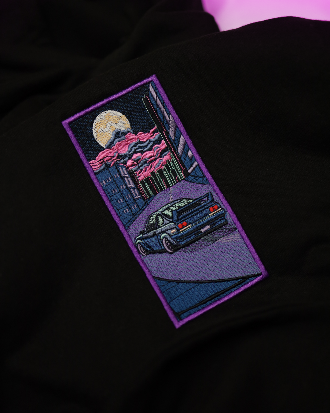 Neon Drift - Embroidered - Oversized Crew