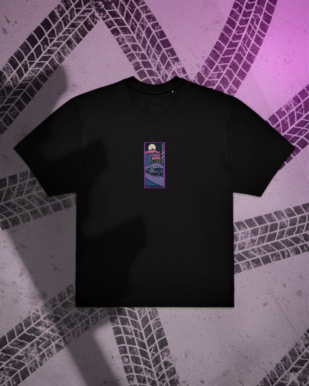 Neon Drift - Embroidered - Oversized Tee