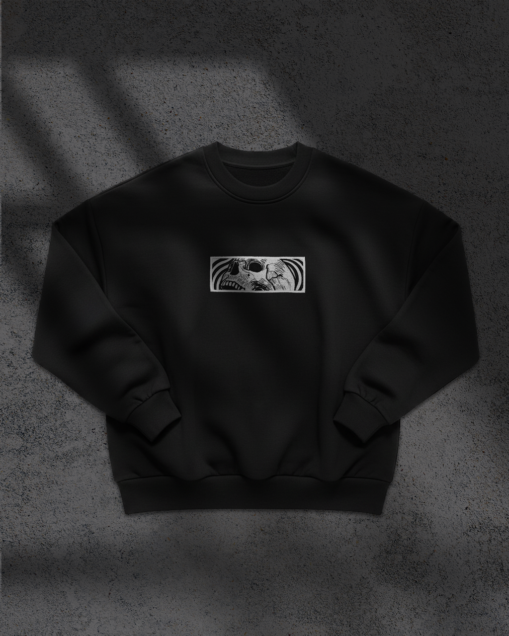Skull Frequency - Embroidered - Oversized Crew