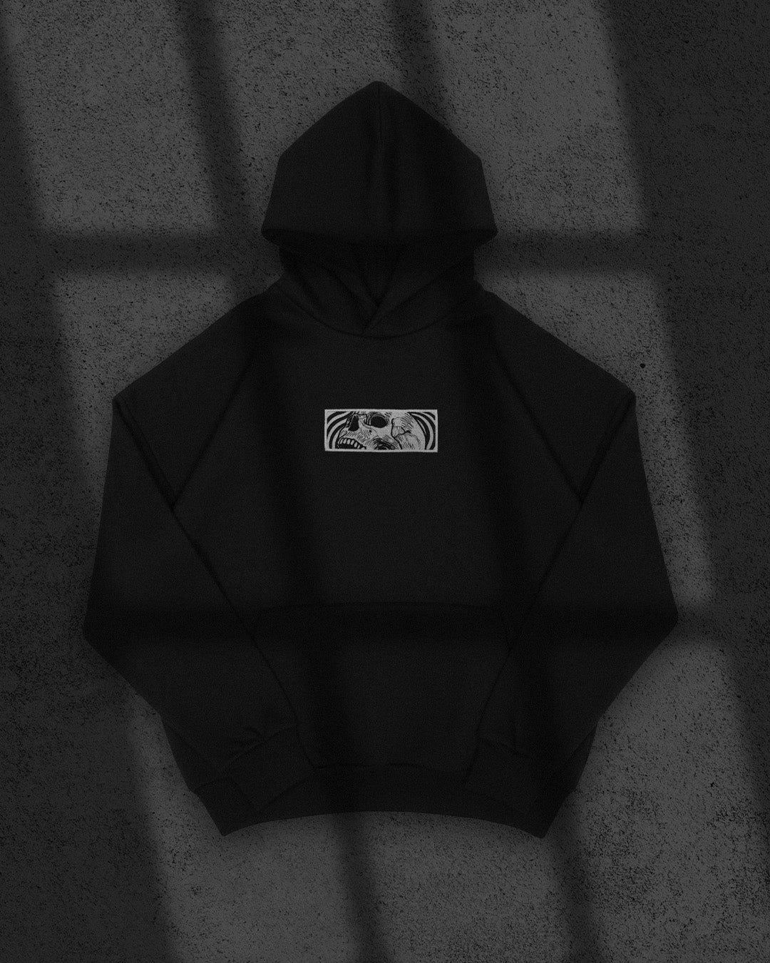 Skull Frequency - Embroidered - Oversized Hoodie